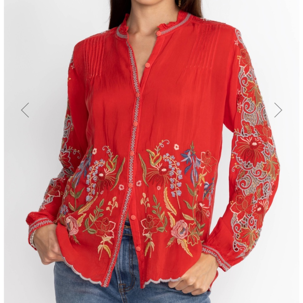 Johnny Was Ruelle Blouse size XS